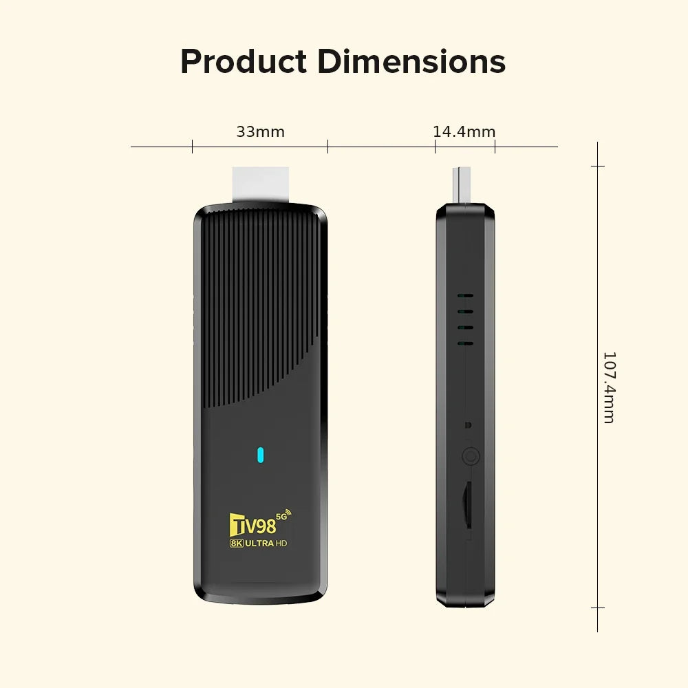 Android 14 ATV X9 8K Smart TV Stick Allwinner H313