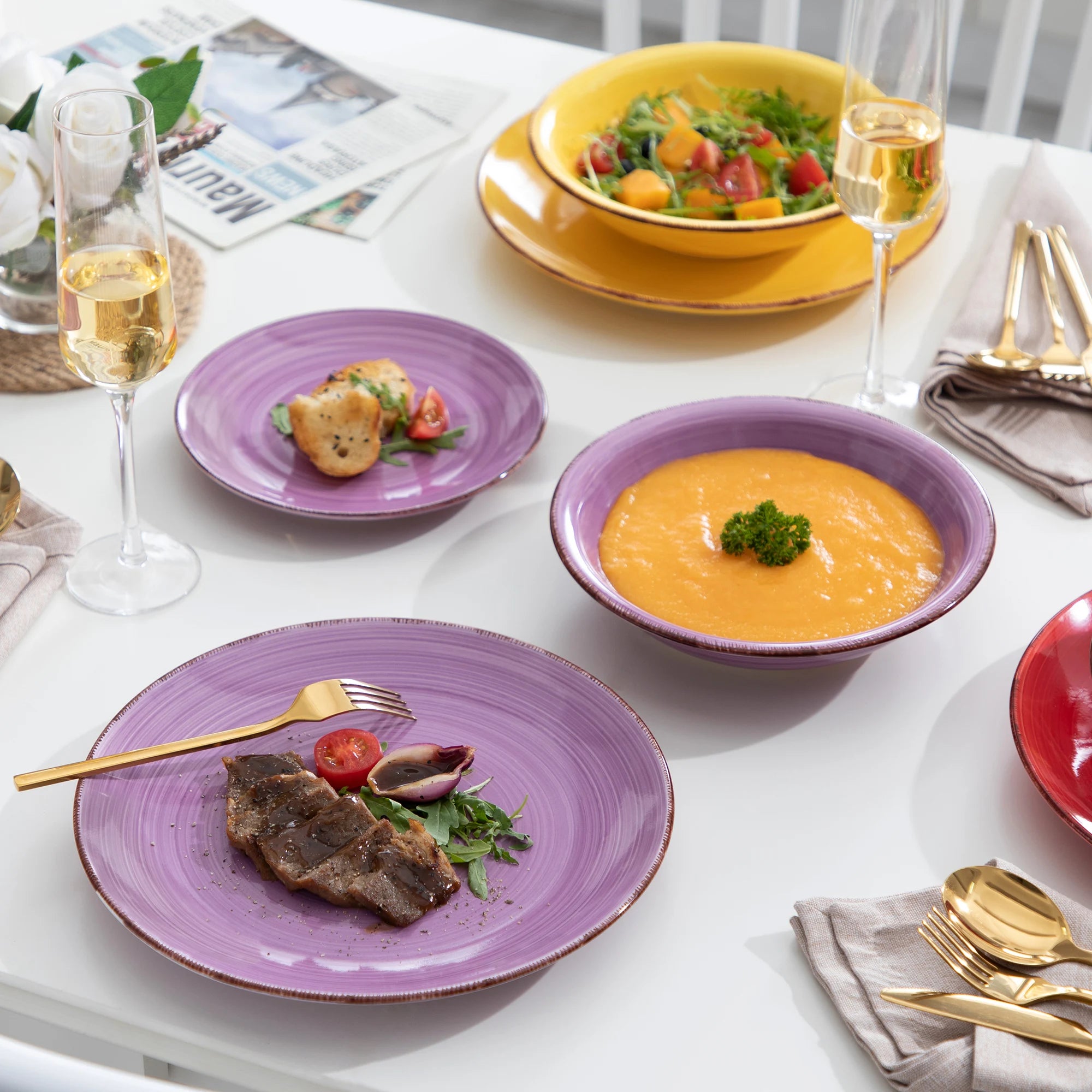 Vancasso Mix-Color Dinnerware Set (18/36 Piece)