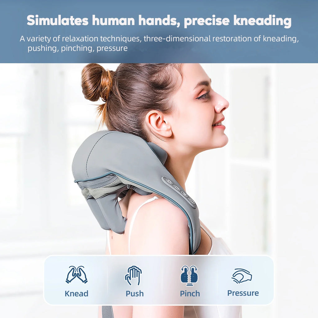 Wireless Neck & Shoulder Kneading Massager Shawl