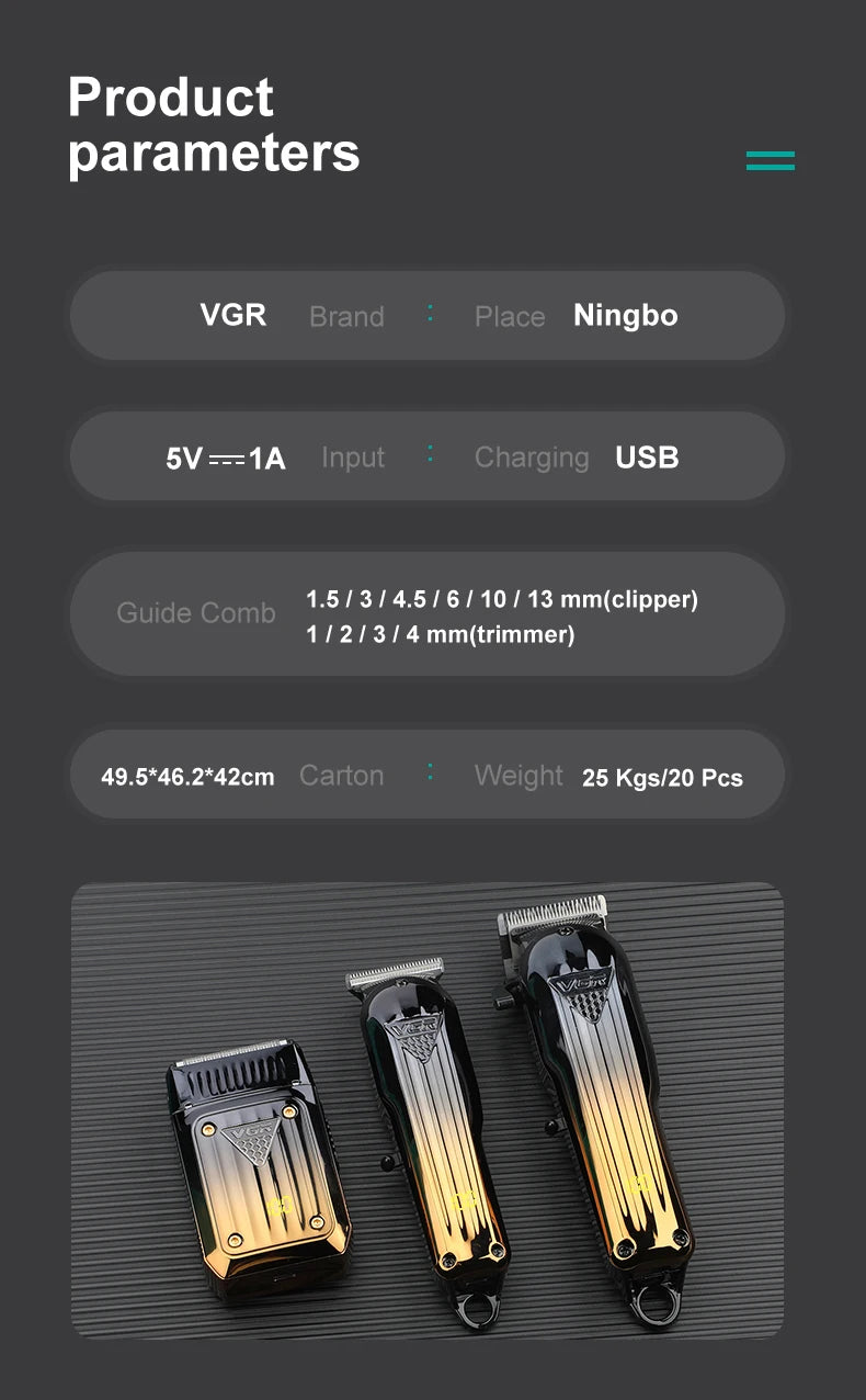VGR 644 Rechargeable Hair Clipper & Shaver
