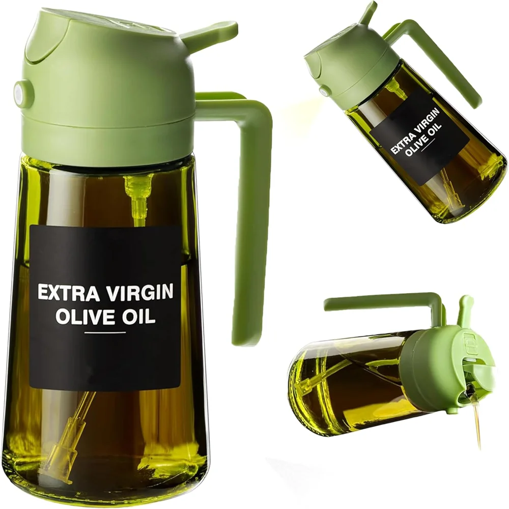 2-in-1 470ml Olive Oil Spray Dispenser Bottle