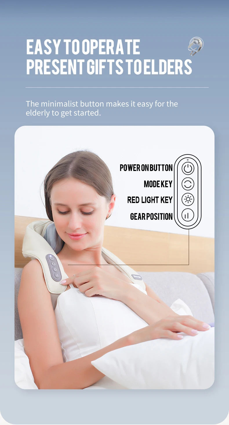 Wireless Neck & Shoulder Kneading Massager Shawl