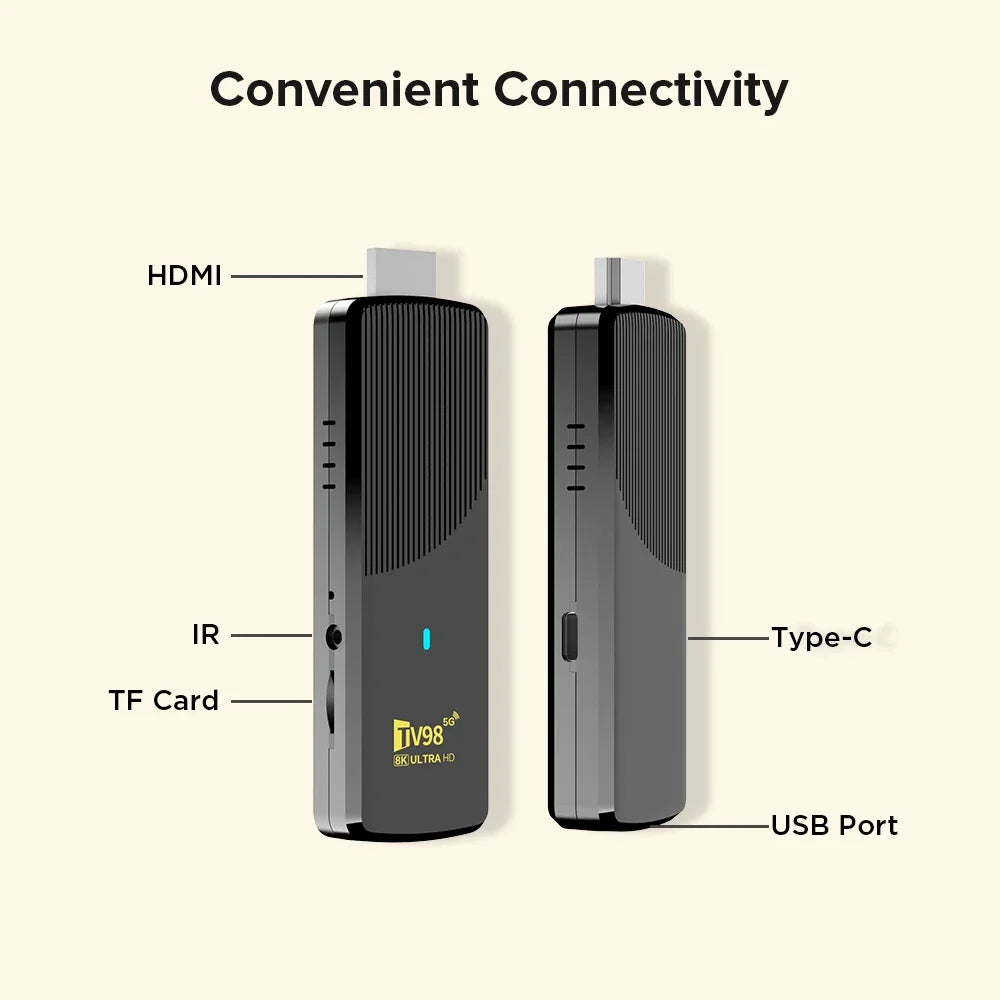 Android 14 ATV X9 8K Smart TV Stick Allwinner H313