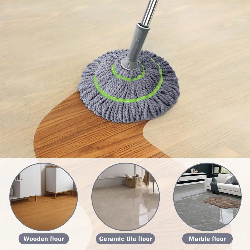 Self-Wringing Hands-Free Floor Cleaning Mop
