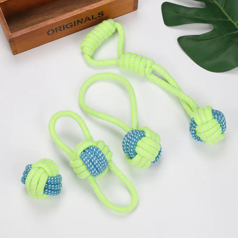 Interactive Cotton Rope Dog Chew & Toothbrush Toy