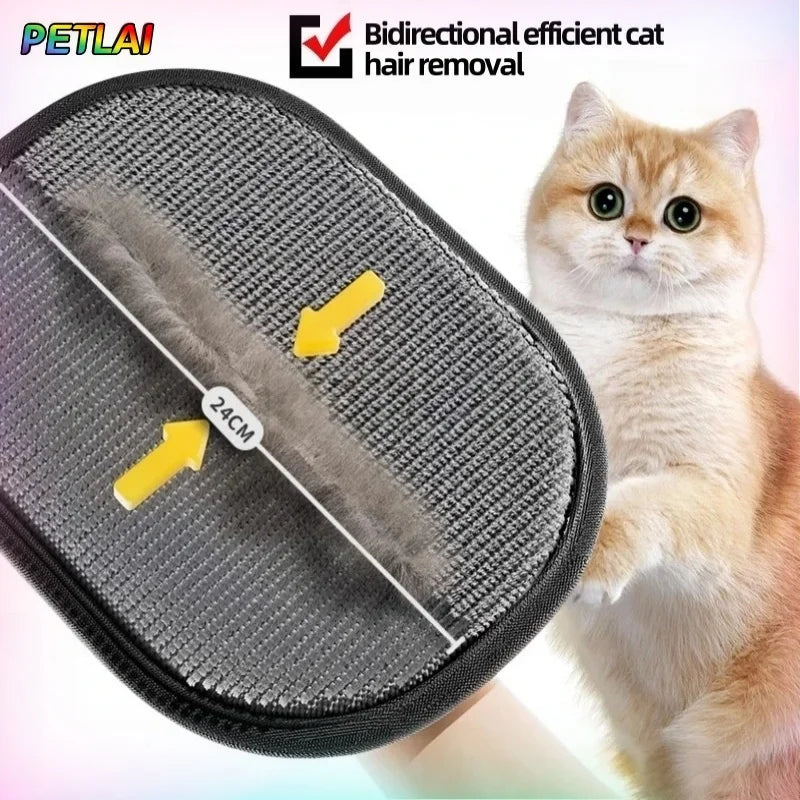 Reusable Pet Hair Removal Grooming Glove Brush
