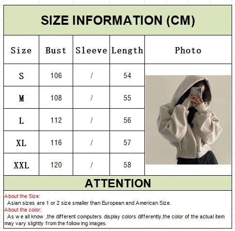Women’s Y2K Zip-Up Cropped Hoodie Jacket