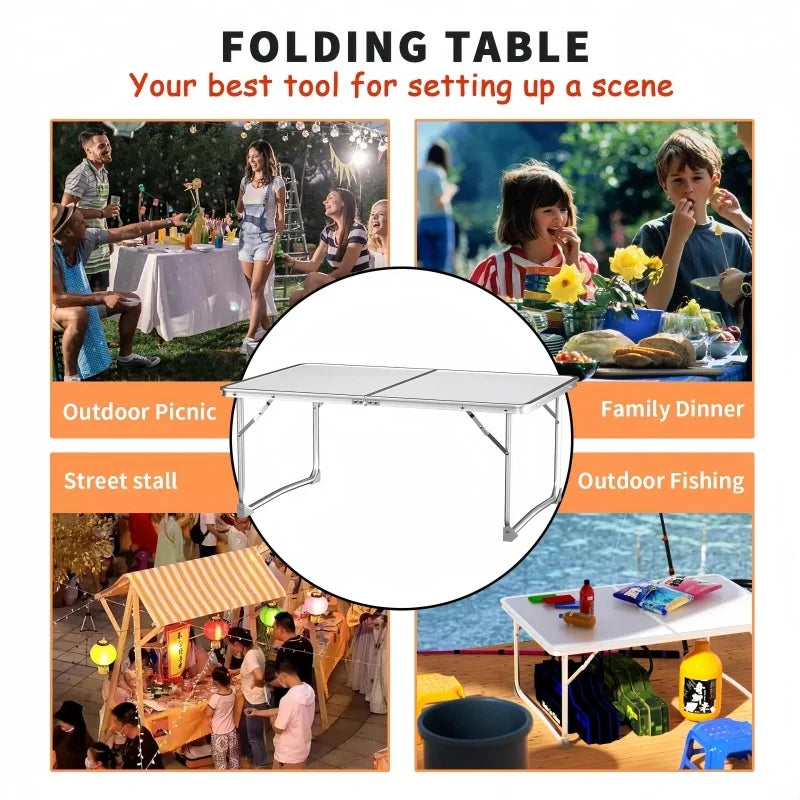 Adjustable Folding Aluminium Camping Table