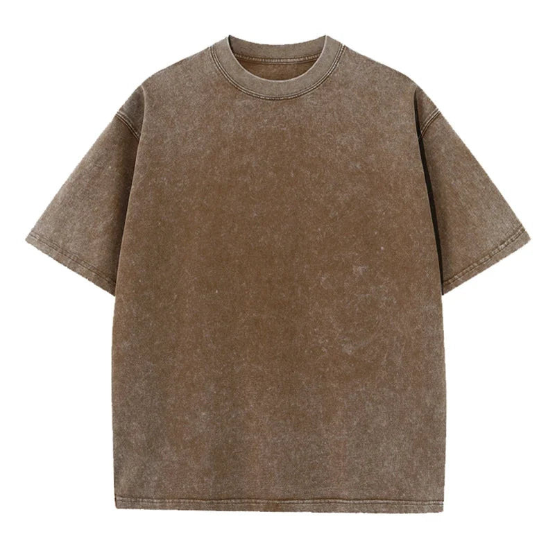 Vintage Acid Wash Hip Hop Cotton T-Shirt