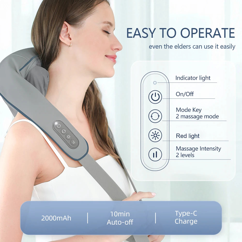 Wireless Neck & Shoulder Kneading Massager Shawl