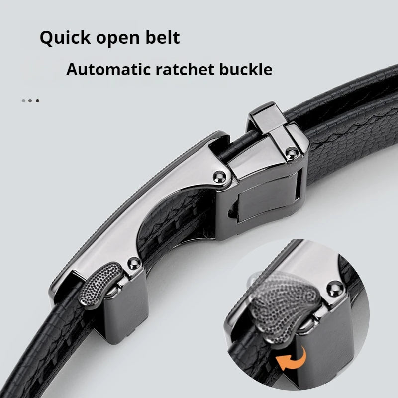 Men’s Genuine Leather Automatic Business Belt