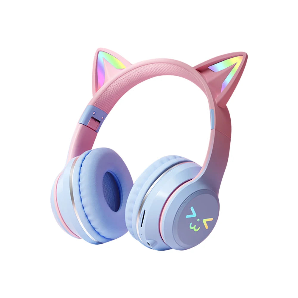 RGB Cat Ear Wireless Bluetooth Headphones