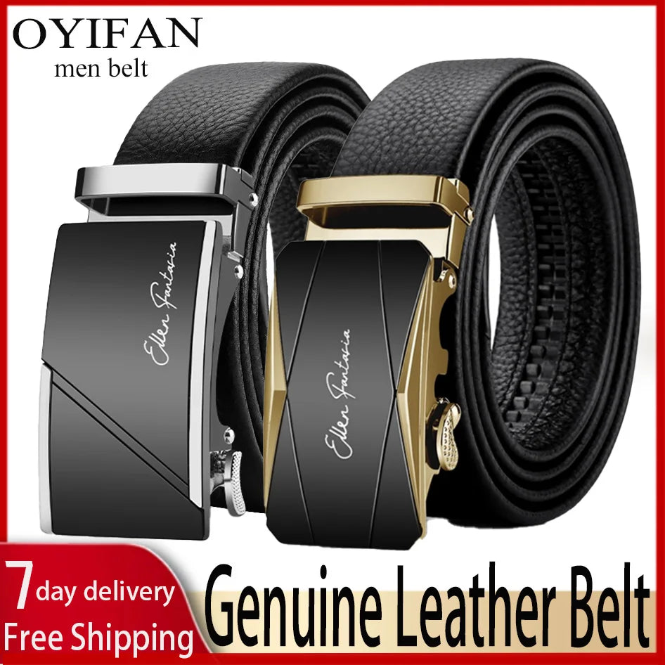 Men’s Genuine Leather Automatic Business Belt