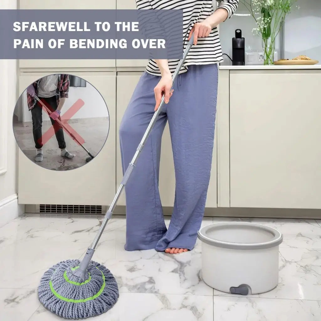 Self-Wringing Hands-Free Floor Cleaning Mop