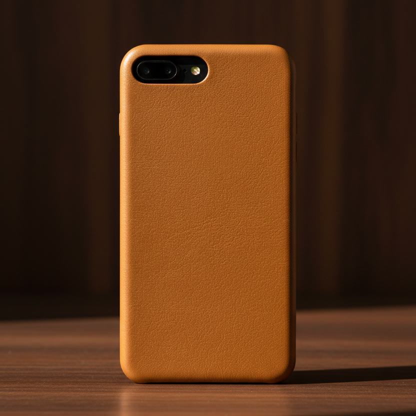 iPhone 7/8 Plus Case, Tan Leather