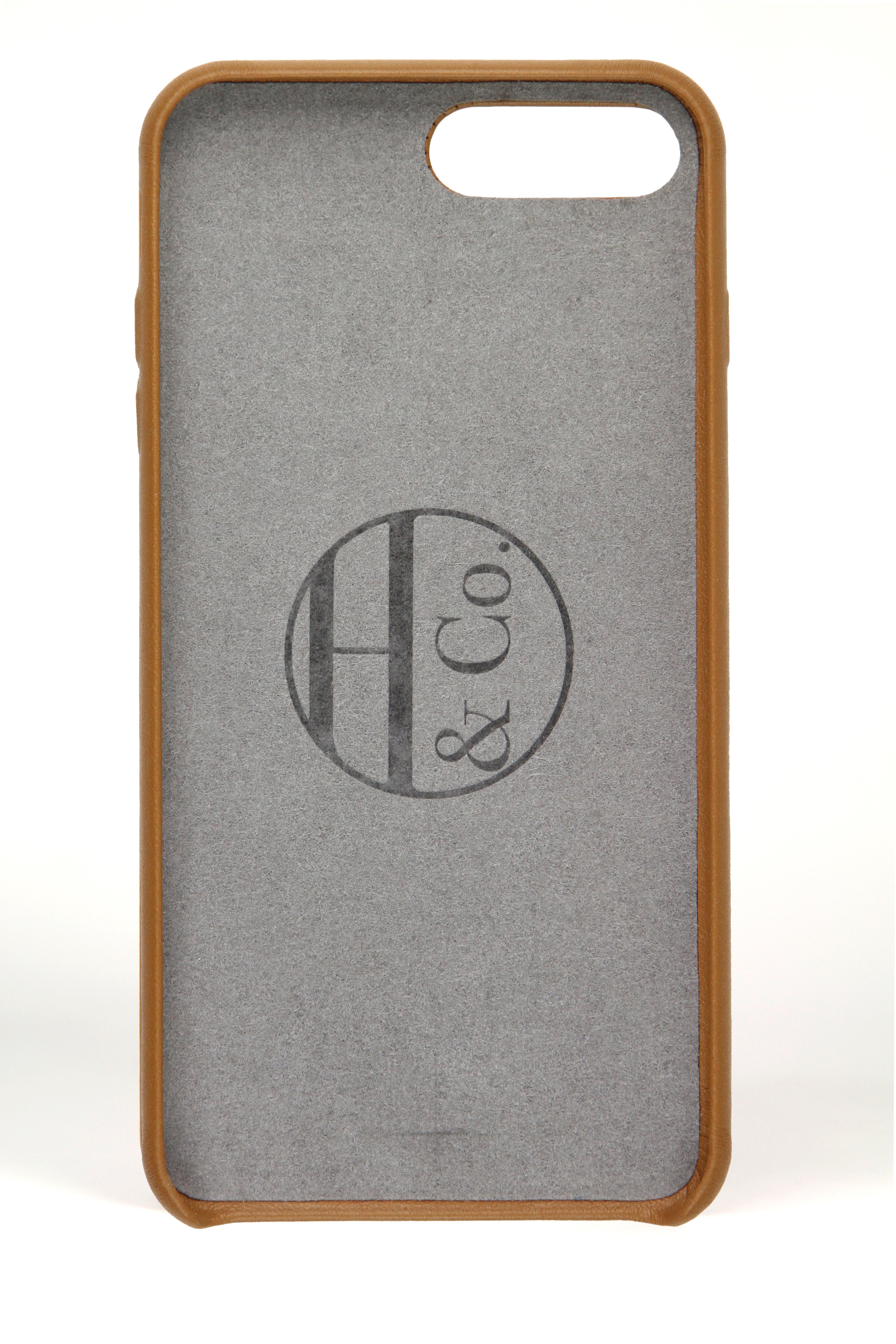iPhone 7/8 Plus Case, Tan Leather-1