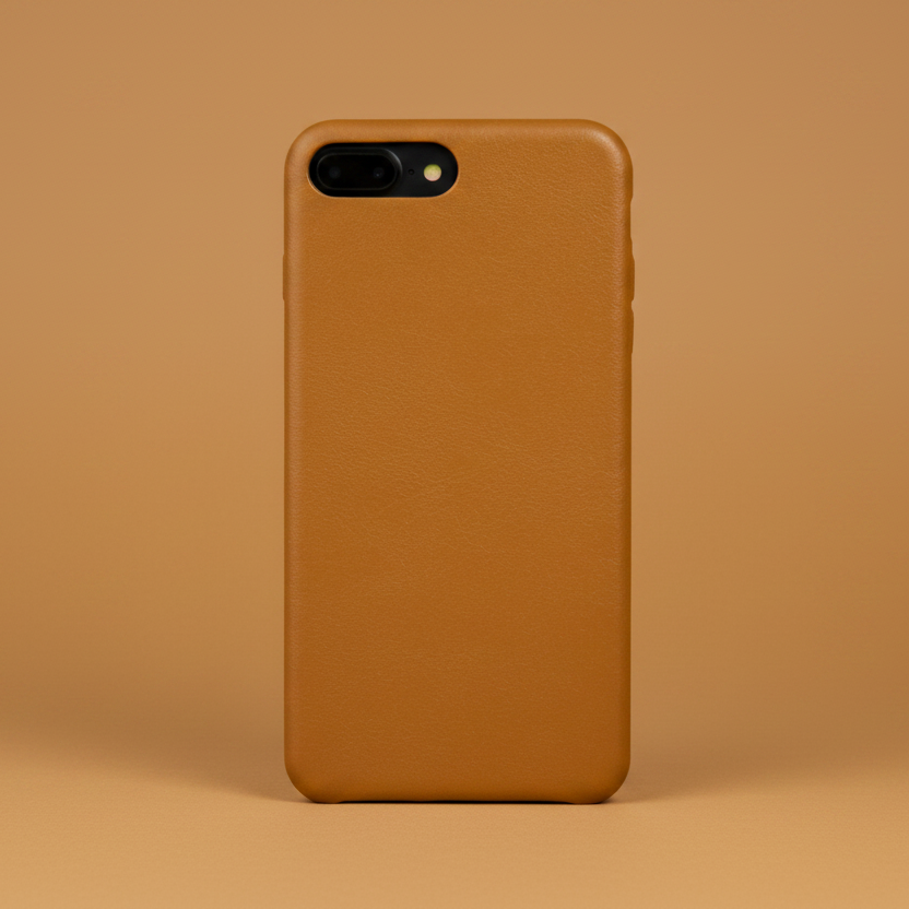 iPhone 7/8 Plus Case, Tan Leather