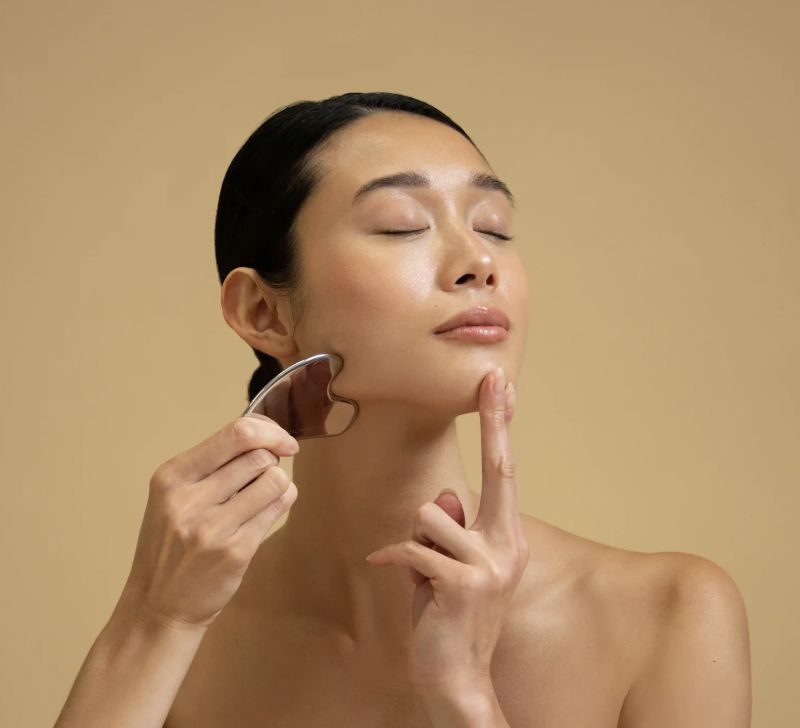Heart Shape Beeswax Gua Sha Face Massager Board